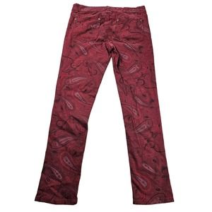 Royal premium pink paisley ankle stretch pants career casual stretch 6 *